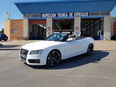 Audi A5 passes import test first time in Murcia Audi A5 Cabrio outside ITV test centre